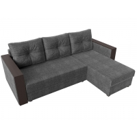 Угловой диван Валенсия Лайт (рогожка серый) - Изображение 2